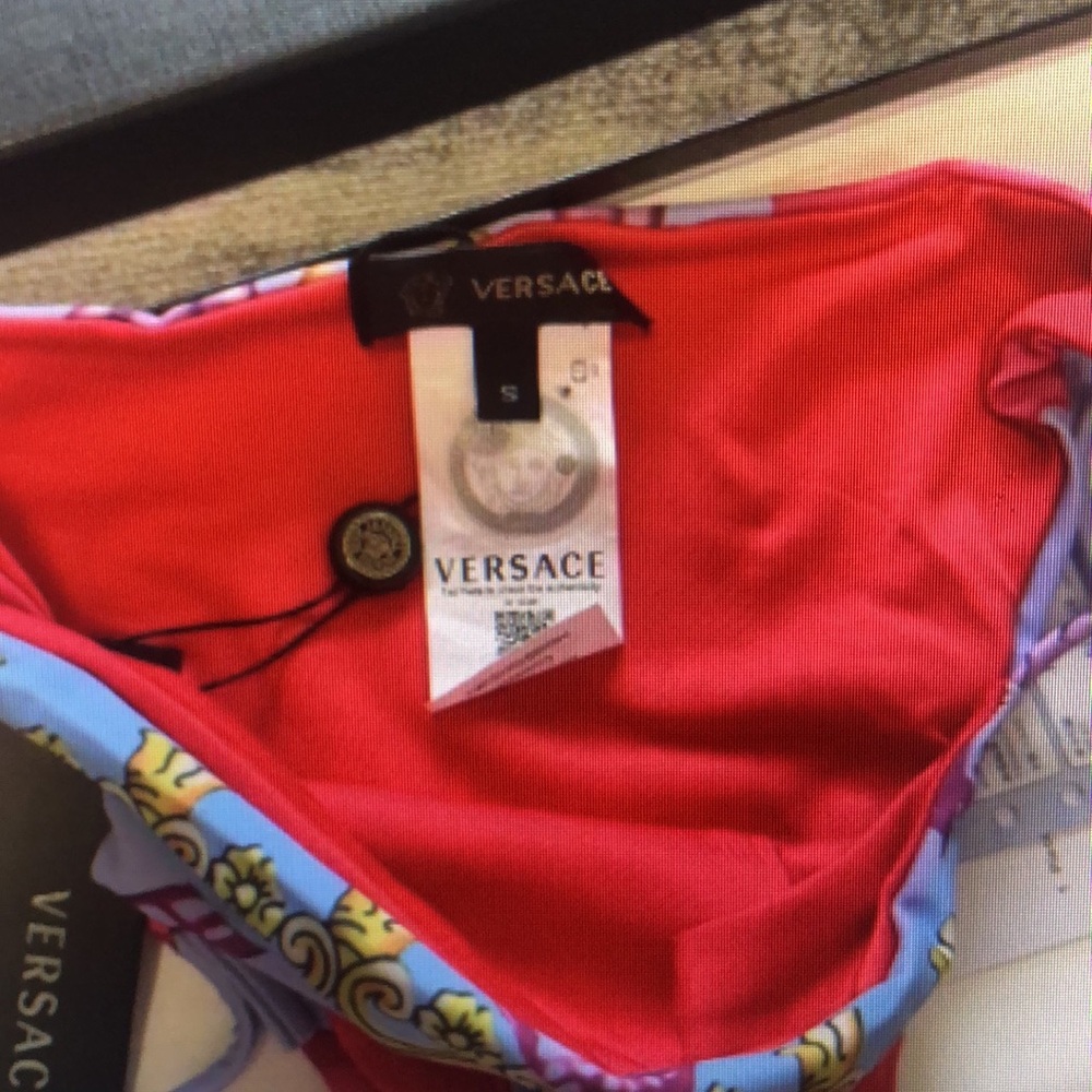 Versace Red and Purple Floral Bra Intimates - Picture 5 of 5